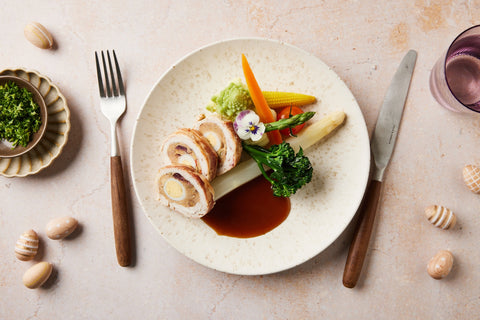 Turkey Paupiettes met kwarteleitjes