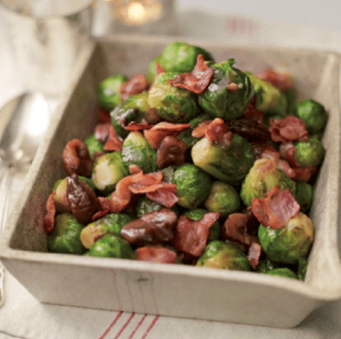 Geroosterde spruitjes met pancetta